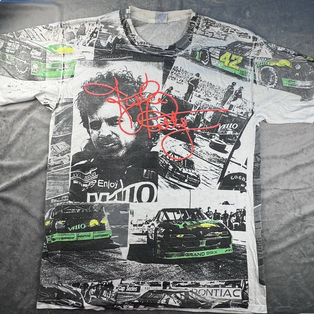 Vintage 90s Kyle Petty Nascar Mello Yello AOP Racing T Shirt XXL RARE CAL CRU